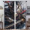 Ghost Warrior Anti-mosquito Curtains for Living Room Partition Shades Halloween Decoration Tulle for Bedroom Blackout Curtain