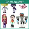 Vibrant Teen Titans Go Anime Figures With Robin Raven Beast Boy Starfire