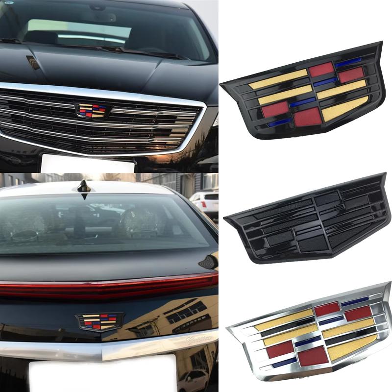 AABHT1 ABS Front Grille Tailgate Emblem Badge Sticker for Cadillac XTS XT5 XT6 ATSL SRX CT4 CT5 CT6 Escalade Auto Exterior Decor