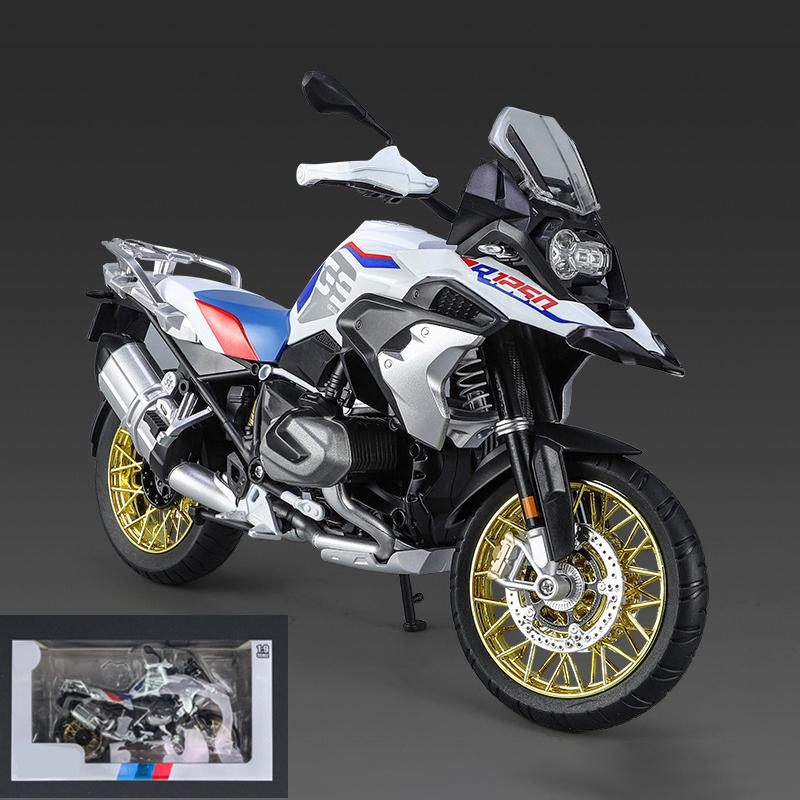 1/9 R1250 GS ADV Литой Сплав Гонки Мотоцикл Коллекционные Модели Уличный Спортивный Мотоцикл Модель Симуляция Со Световым Сбором Детский Подарок