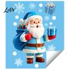 Festival Window Cling Christmas Static Glass Sticker, Santa Claus Snowman Reindeer Holiday Decals Cling, Reusable Waterproof Decorative Decal