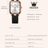 OLEVS Women Watch Fashion Simple Square Quartz Watch Classic Automatic Date Women's Elegant Bracelet Dress Luxury Watch