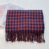 Christmas Scarf Women's 2025 New Winter Plaid Scarf Thickened Tassel Imitation Cashmere Scarf Cold-proof and Warm Shawl