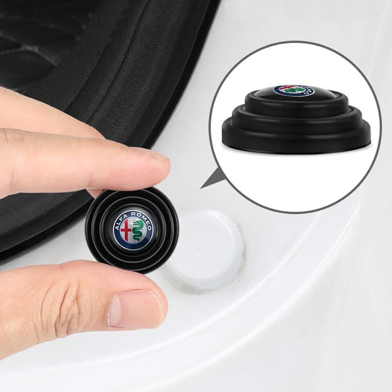 FKZLV1 4Pcs Car Door Anti-shock Pad Anti-noise Buffer Gasket Auto Interior For Alfa Romeo GT 159 156 166 147 Giulietta Tonale Volante