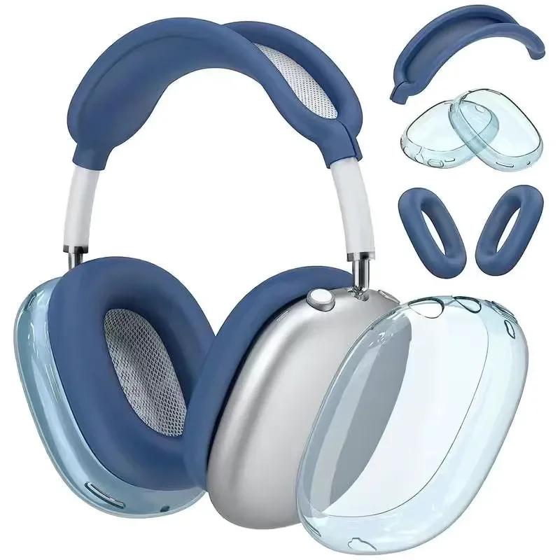 Чехол 3 в 1 для AirPods Max TPU Чехол-защита от ударов для беспроводных наушников Сменный чехол Защитная крышка для Air Pods Max 2021