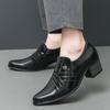 Мужские туфли на платформе, формальные, оригинальные, кожаные, итальянские, кожаные, для мужчин, элегантные, повседневные, деловые, роскошные, социальные, мужские туфли