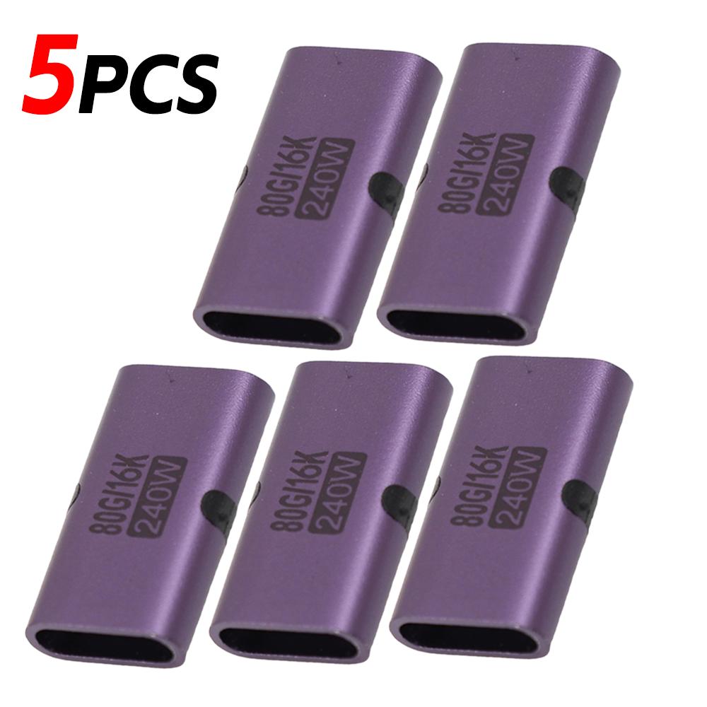 1-10 шт. 240 Вт PD 80 Гбит/с Высокоскоростной USB C female-female Адаптер 16K 60 Гц Видео для MacBook Pro Air IPad Type-C ХАБ Конвертер
