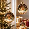 2D Flat Pattern Christmas Ball Ornament Transparent Holiday Tree Decor  Living Room