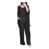 Women's Casual Suit Splicing Top Wide Leg Pants Loose Outfit for Home Party Office Round Neck Batwing Sleeve Commuting Suit
