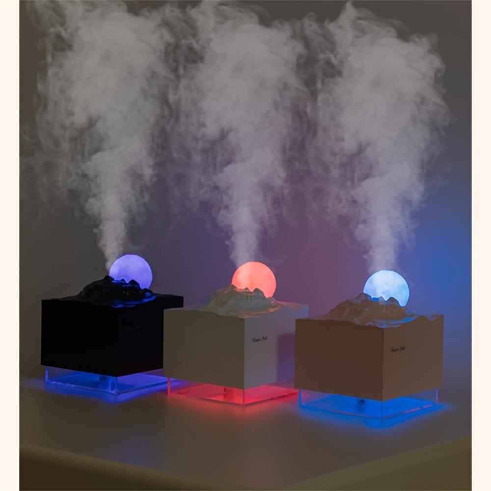 Новый креативный настольный увлажнитель воздуха с эффектом падения луны, домашняя красочная атмосфера, легкий бесшумный распылитель, густой туман, бытовой диффузор для спальни