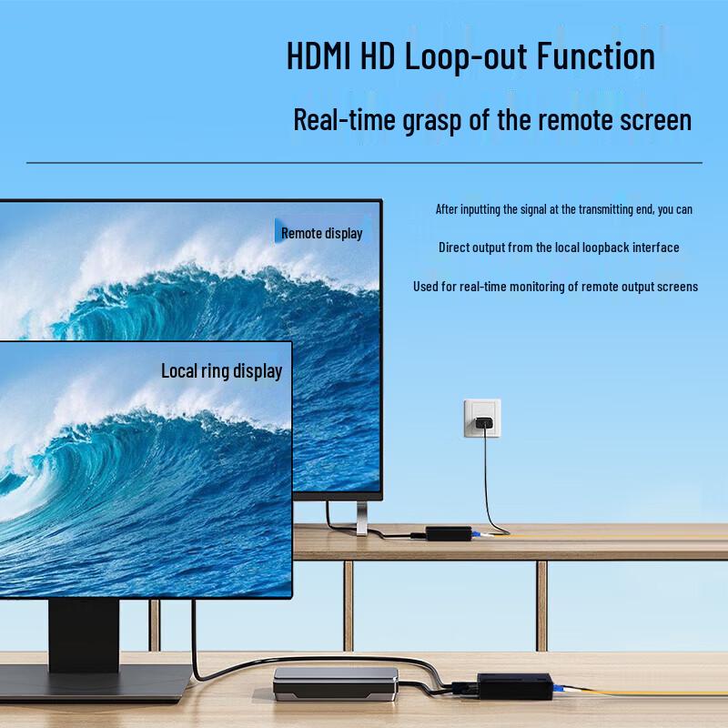 BOYANG 4K 60Hz HDMI 2.0 and XLR Audio Fiber Optic Extender