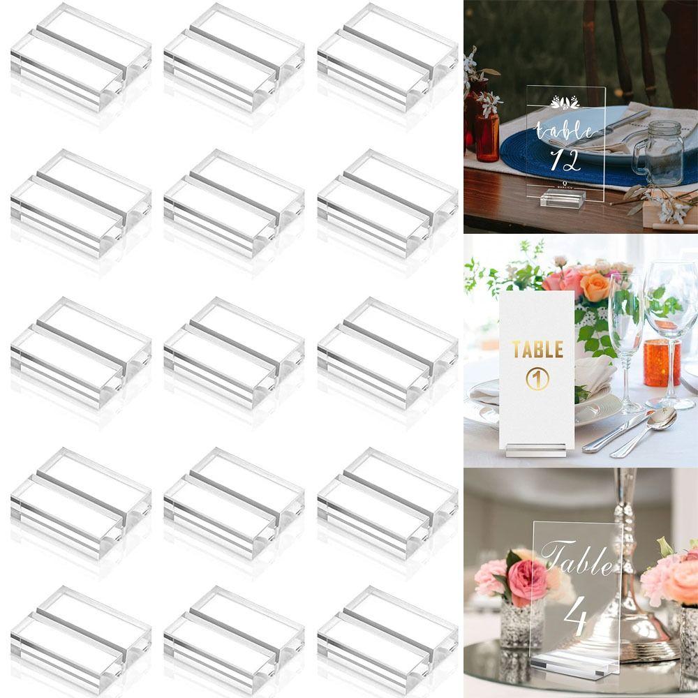 Photos Clips Wedding Supplies Place Card Table Numbers Holder Acrylic Sign Holder Clamps Stand