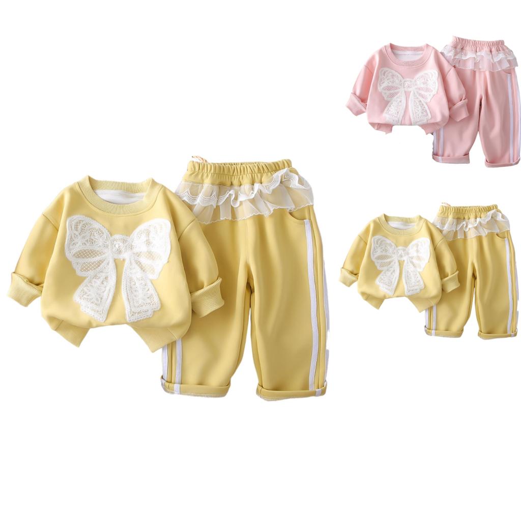 Kids Casual Long-Sleeve Set, Comfortable Daily Wear Outfits