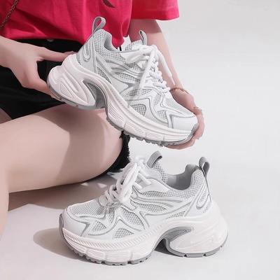 Женские летние новые универсальные кроссовки на толстой подошве из дышащей сетки