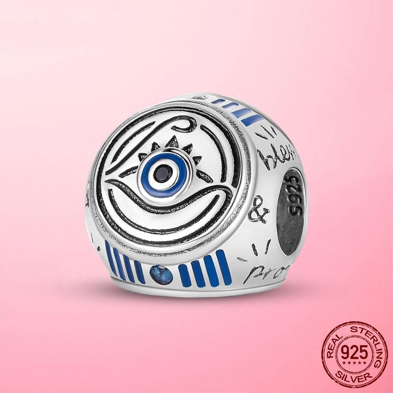 Красочные циркониевые подвески-шармы в виде луны, звезды, солнца с трех сторон, подходят для оригинального модного браслета-бенгла, серебристого цвета, для изготовления ювелирных изделий