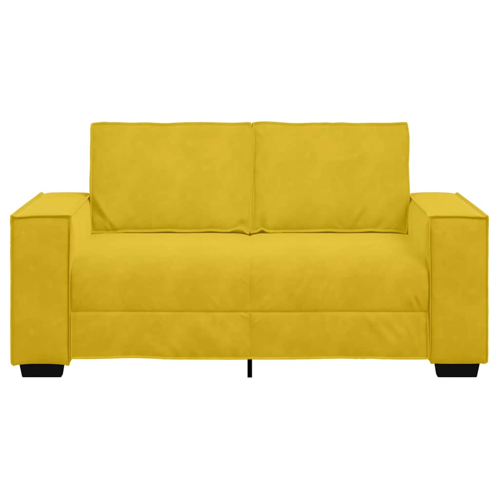 2 Seater Sofa Yellow 160 x 78 x 84 cm Velvet