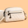 Embroidered Diamond-shaped Urban Simple Single-shoulder Crossbody Bag Fashionable PU Oval Small Crossbody Bag