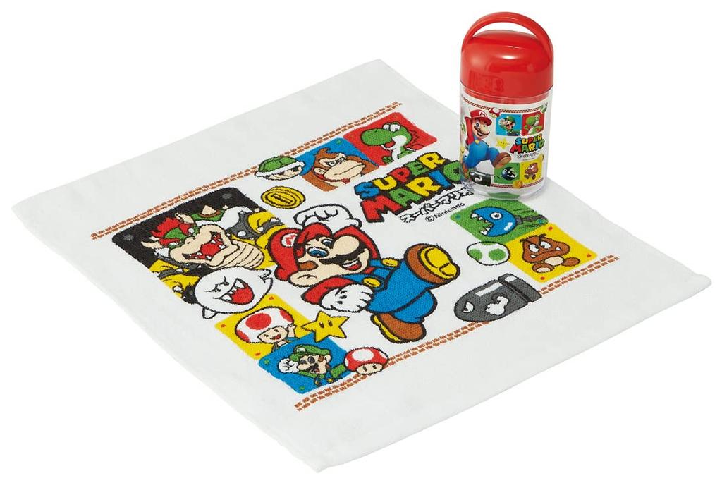 Набор влажных полотенец для скейтера Super Mario в чехле, Детский 23, Мальчики, Япония, OA5AG-A