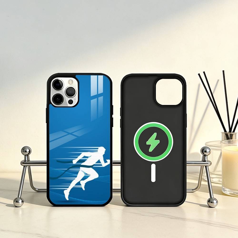 I Love Running Phone Case For iPhone17,16,15,14,13,12,11 Plus,Pro Max Magnetic For Magsafe Wireless Charging