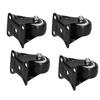 4pcs Heavy Duty Caster Wheel 40mm Diameter Caster Accessory for Carts Case Toolbox Black