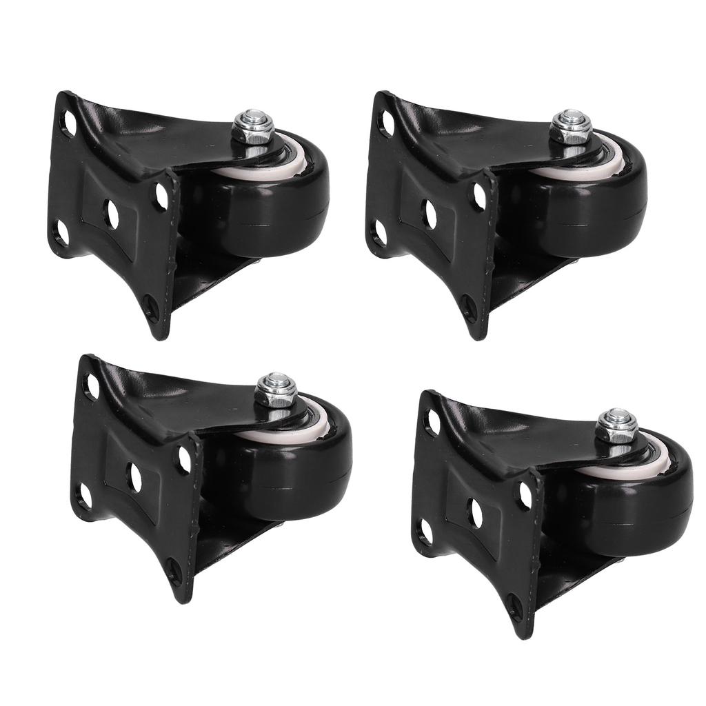 4pcs Heavy Duty Caster Wheel 40mm Diameter Caster Accessory for Carts Case Toolbox Black