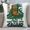 Game Tung Tung Sahur Printed Pillowcase For Living Room Sofa Bedroom Home Decoration Pillowcase For Christmas Decoration