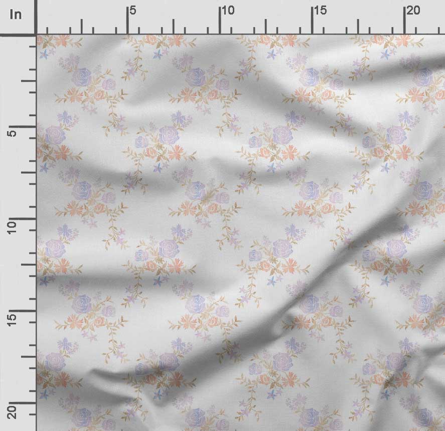 Soimoi Цветочный принт, хлопковый батист, ткань для квилтинга, продаваемая во дворе, хлопчатобумажная ткань средней плотности шириной 42 дюйма,