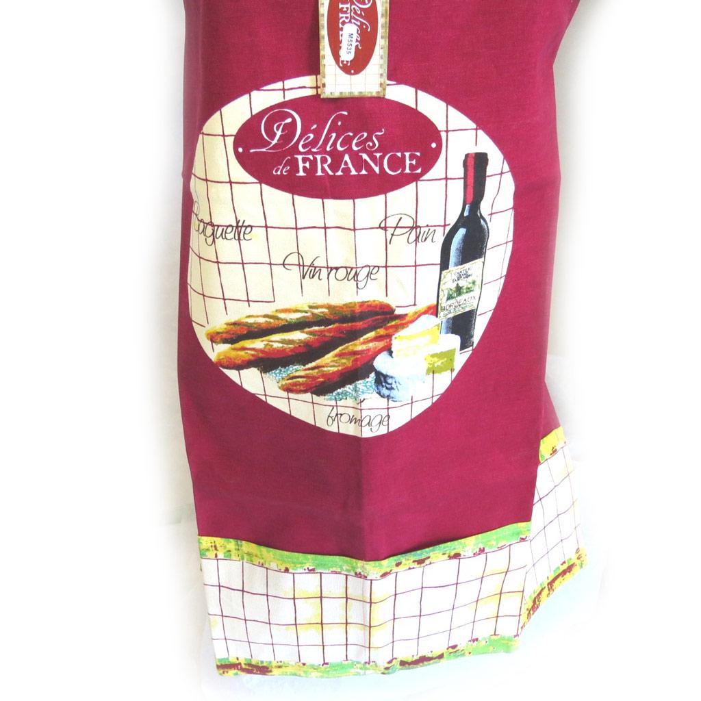 Les Trésors De Lily [M5535] - Дизайнерский фартук Terroir Français бордово-бежевый (Délices de France)