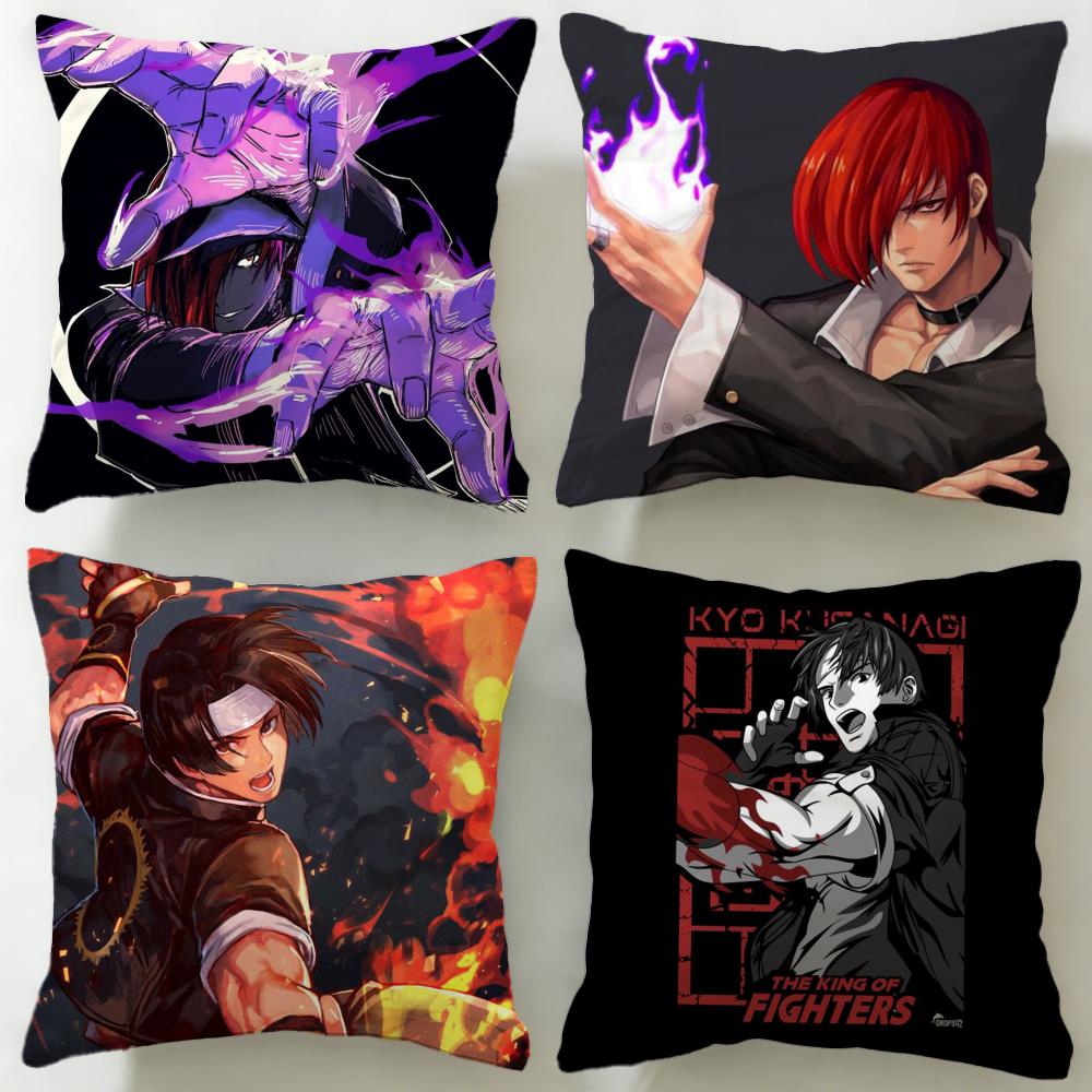 Классическая игра KOF Наволочка Мягкая Легко стирающаяся Подушка Универсальная для Дивана Кровати Путешествий и Офиса