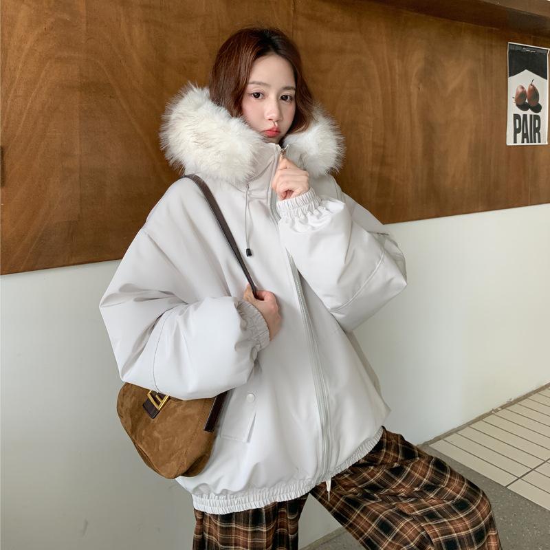 Зимняя утолщенная куртка-тулинг мужская и женская с капюшоном и меховым воротником, теплая, для пары, демисезонная хлопковая одежда