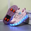 Трансграничная оптовая продажа кроссовок для бега, детские четырехколесные невидимые роликовые коньки для взрослых, колесные кроссовки для мальчиков, студенческие коньки для девочек