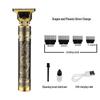USB Rechargeable T9 Hair Clipper - Dragon & Phoenix Design for Carving and Shaving