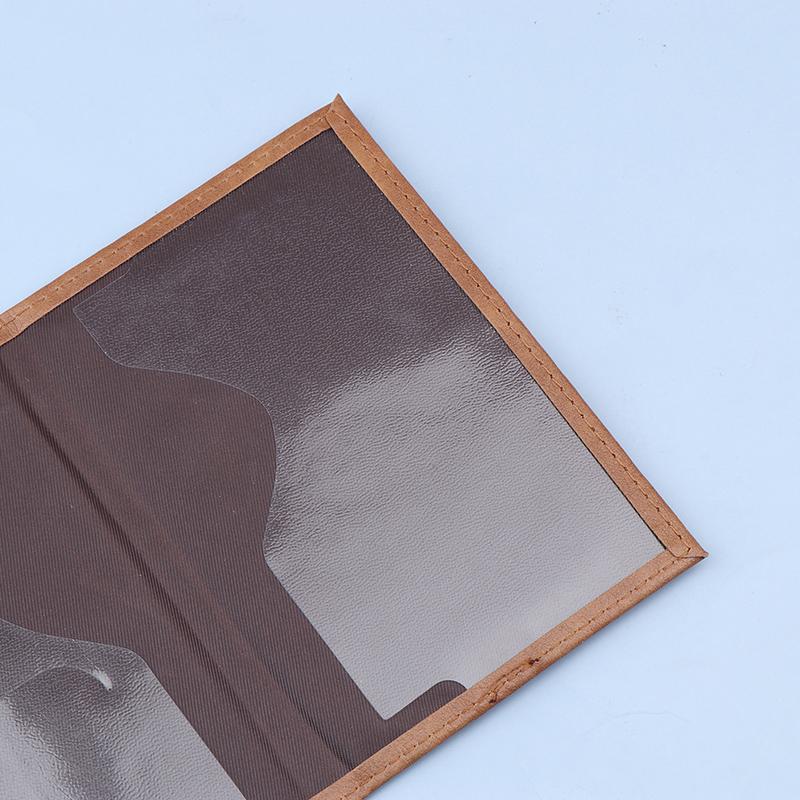 Pu Leather Card Case Cover Unisex Simple Passport Cover World Thin Slim Travel Passport Holder Wallet Gift