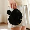 Round Black Cat Plush Toys Cartoon Cat Stuffed Animal New Cat Pillow  Gifts