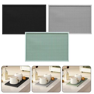 2 шт., набор силиконовых нескользящих дренажных ковриков для бара, современный минималистичный дизайн, изолированная подставка для бокалов, экологически чистая