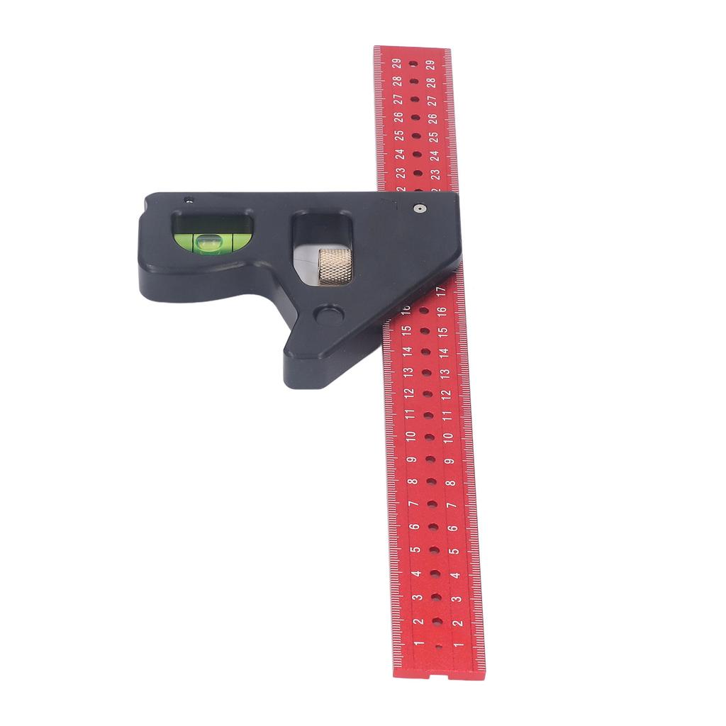Combination Square High Accuracy Adjustable Sliding Ruler Woodworking 90 45 Degree Protractor Level