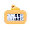 Alarm Clock with Backlight Power Saving Timing Function One Click Snooze Pink Strawberry Design Desktop Electric Digital Clock for Learning