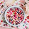50/100Pcs Pearl Spacer Loose Beads Accessories Necklace Bracelet Earrings 6/8mm DIY Jewelry Making Round Acrylic