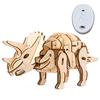 3D Wooden Puzzle Dinosaur Series with Japanese Instructions Tsukurundesu® Battery-Operated (D400 Triceratops)
