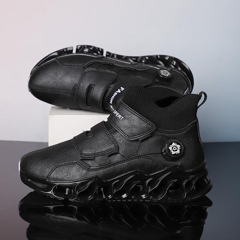 Кроссовки Chunky размера плюс 45 46 47 48 мужские кроссовки Blade Sole модные повседневные кожаные/сетчатые туфли на платформе с увеличенной высотой