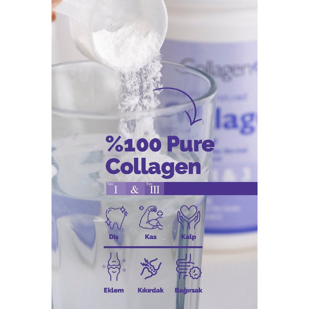 Collagen Powder 500g, 100%pure, Natural Double Hydrolyized Collagen Peptides (50 Portions)