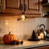 Warm light solar resin ghost chandelier Halloween courtyard decoration White