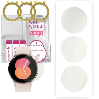 3x гидрогелевая матовая защитная пленка apgo для Samsung Galaxy Watch 5 40 мм, гидрогелевая пленка, гибкая, мягкая ТПУ с позиционирующим слоем, простая установка