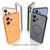 Однотонный матовый чехол из ТПУ для infinix HOT 30i NFC, 30 4G, Декоративная печать кольца в стиле MagSafe