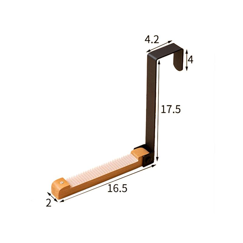2 шт., складной крючок для задней двери для дома, аксессуары для кухни и ванной комнаты, переносной деревянный крючок, органайзер для хранения сумок и одежды
