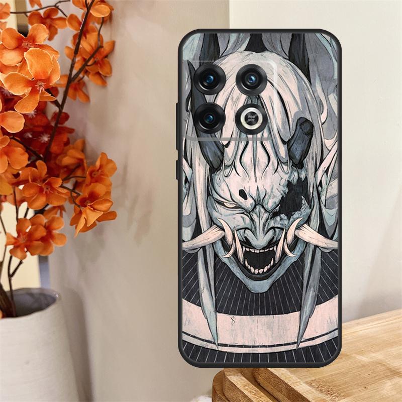 Oni Hannya Demon Mask Funda For OnePlus 13 13R 12 12R 11 10 Pro 8T 10T OnePlus Nord 4 CE 2 3 Lite N30 N20 N10 Case