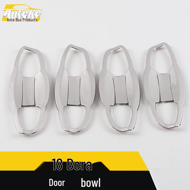 Bora Door Bowl Ring and Protective Film - Scratch and Wear Resistant Trim for Car Accessories