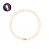 Bracelet - - Genuine Cultured Pearl 5-6 Mm - 9 Cts Yellow Gold - Natural Pink - AAA+