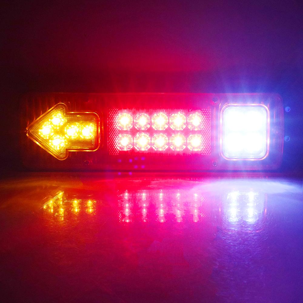 For Trailer Lorries Boat Truck Stop Lights Turn Signal Lamp Indicator Lamp 12V 24V Reversing Lights 19LED Tail Lights Car Light Assembly Waterproof