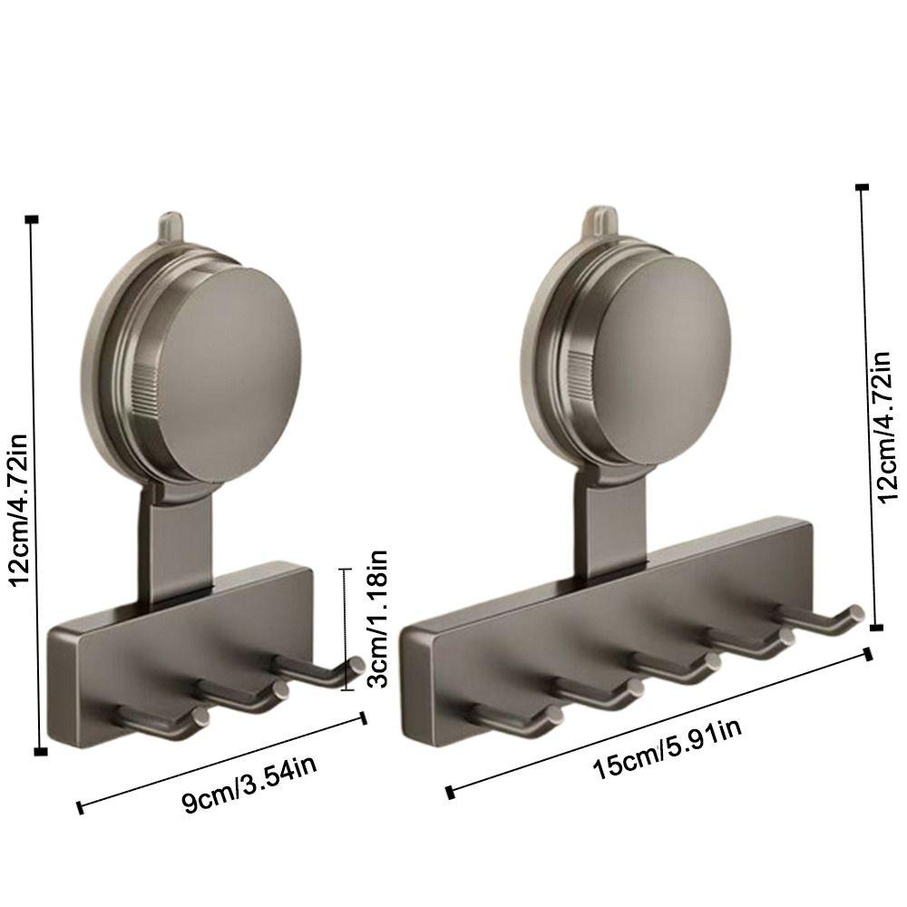 With 3/5 Hooks Suction Cup Hooks Reusable Universal Hook No-Punch Hangers  Behind The Door